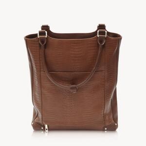Laptop Tote - Chocolate Croc