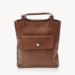 Laptop Tote - Chocolate Croc