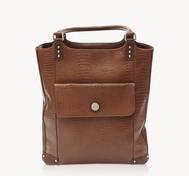 Laptop Tote - Chocolate Croc