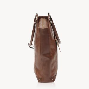 Laptop Tote - Chocolate Croc